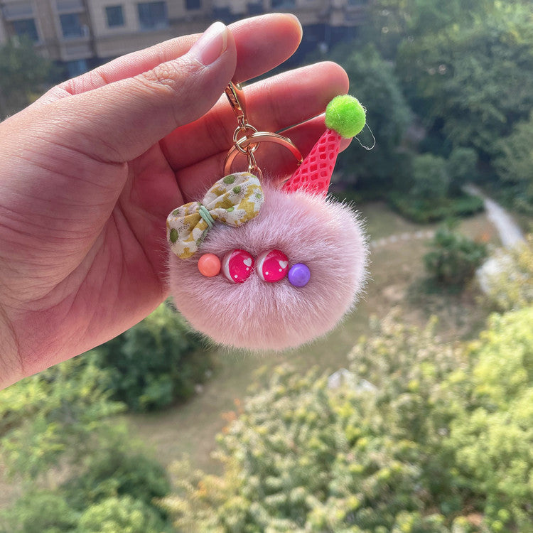Wholesale Cute Stupid Plush Ice Cream Keychain
